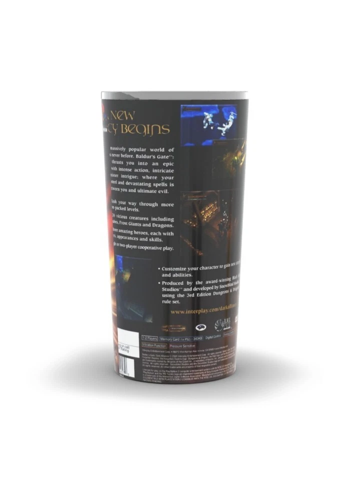Baldur's Gate: Dark Alliance PS2 vaso acero inoxidable 20 oz NUEVO  Foto 2 de 2
