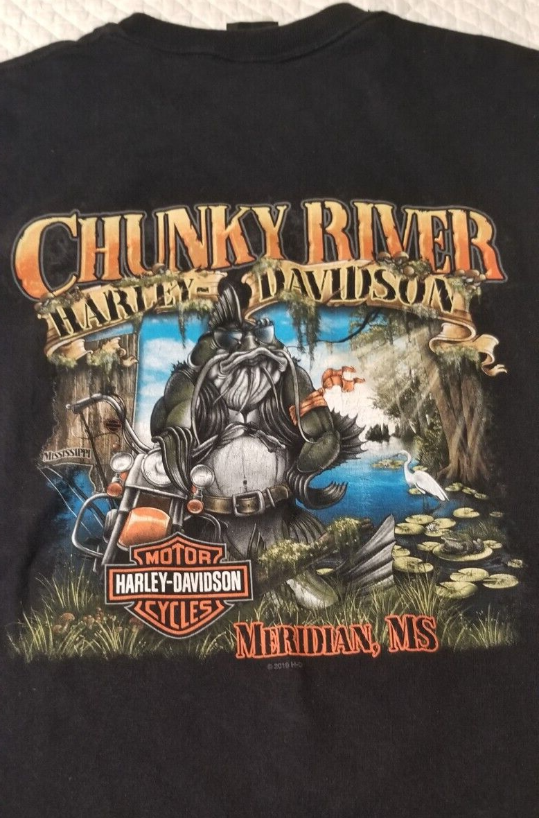 HarleyDavidson cycles Chunky River Meridian, MS TShirt Short Sleeve