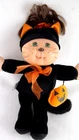 9" Cabbage patch Baby Doll Halloween Cat green eyes Mattel