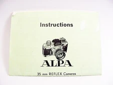 Alpa 35 Reflex Macrophoto Instruction Book | 12pg | Pics Charts Text | $15.25 |
