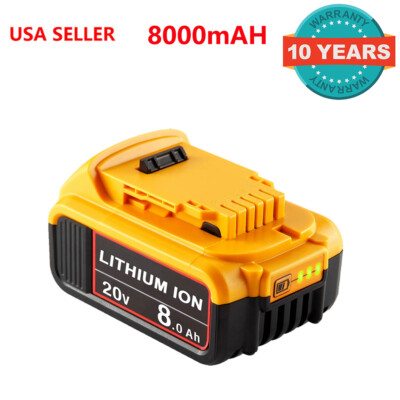 20 Volt Max XR 8.0AH Lithium Ion Battery DCB205 DCB206 DCB200-2 For DeWalt New