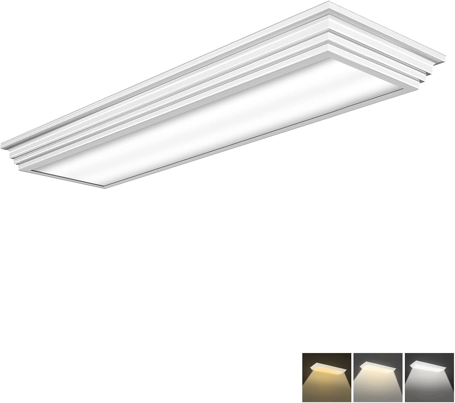 Dimmable 2FT LED Wraparound Light, 3 Color Temperature 3000K/4000K/5000K CCT