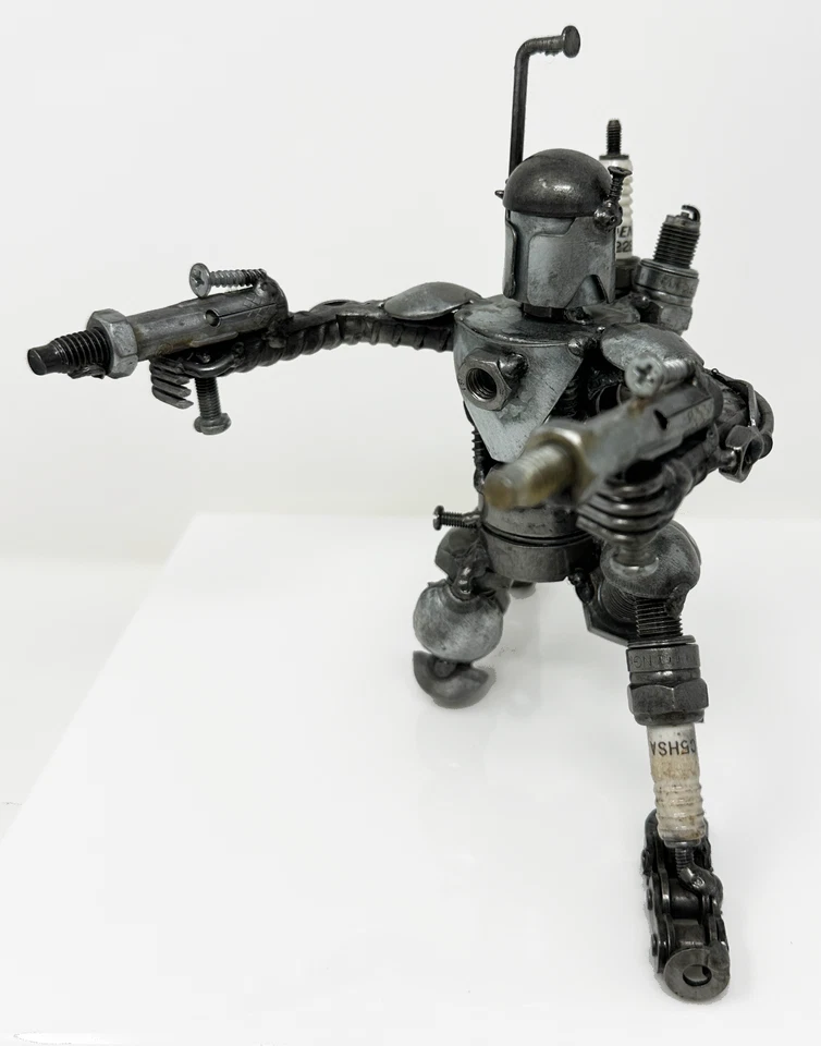 BOBA FETT ~ Cazarrecompensas Star Wars Estatua Chatarra Escultura 6.75" ALTO Foto 2 de 3