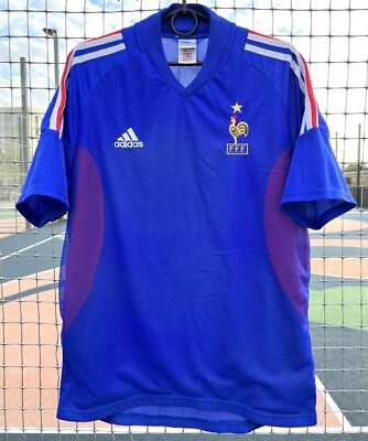 France National Team home football shirt 02/04 World Cup 2002 Adidas Size S
