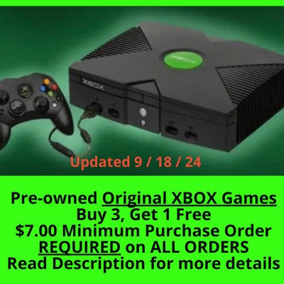 Original Xbox Games -DISC ONLY-Buy 3 Get 1 Free- $7 Min Order REQUIRED Cheap Lot