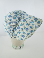 Vtg Womens Sun Bonnet Hat Feed Sack Fabric Prairie Pioneer Dust Bowl Handmade