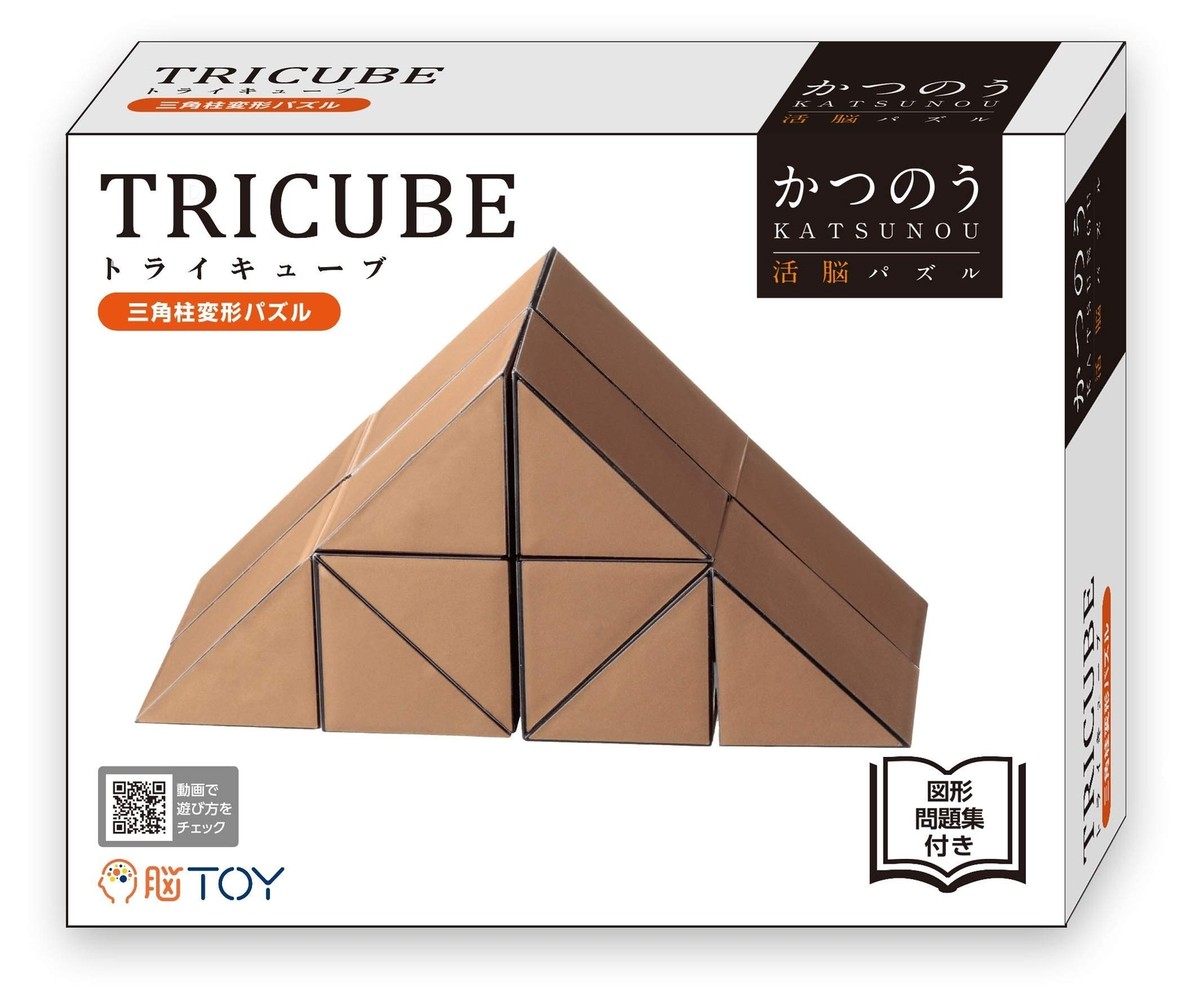Hanayama Katsuno Tri-Cube with Shapes Question Book Brain Toy cube
