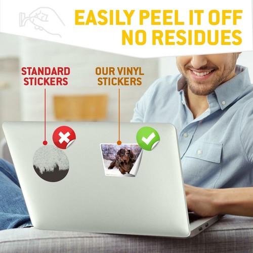 2 x rechteckige Aufkleber 7,5 cm - brauner Dackel Welpe Hund Haustier cooles Geschenk #21436 - Bild 5 von 9