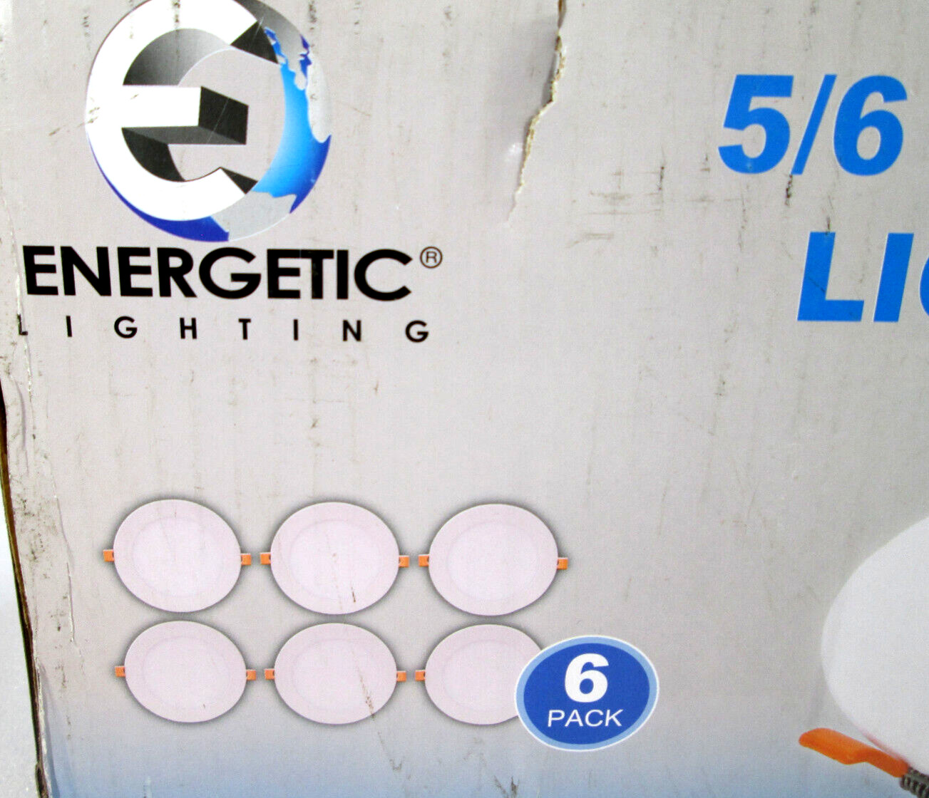 Lot of 6- Energetic Lighting- 5/6"- Recessed Lighting Kit-