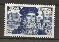 TIMBRE FRANCE : 1952  N° 929** NEUF** - LEONARD DE VINCI - TOP!
