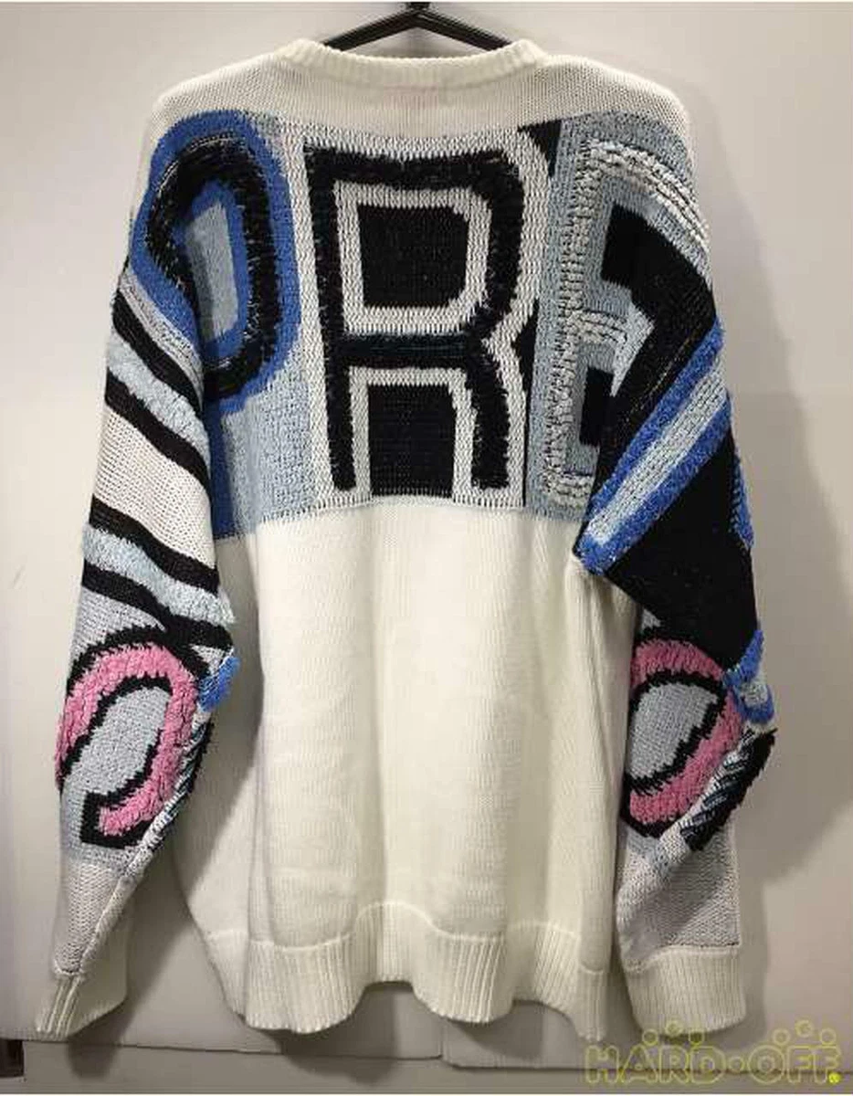 Chenille Logo Sweater SUPREME white L