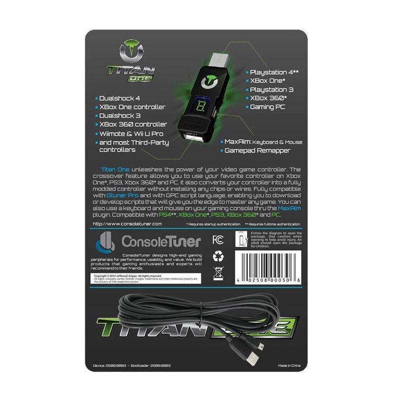 Console Tuner Titan One - PS4, Xbox One, PS3 and Xbox 360 Console Tuner Titan One - PS4, Xbox One, PS3 and Xbox 360