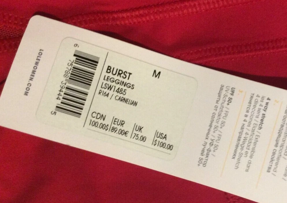 lole burst 4 way stretch side pocket leggings