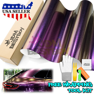 Galaxy Dust Gloss Phantom Purple Gold Metallic Sticker Decal Car Vinyl Wrap  Film