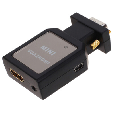B05C VGA auf HDMI Adapter mit Audio 1080P VGA Stecker to HDMI Buchse Konverter