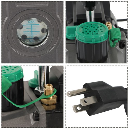 1/3 CV 4cfm HVAC Set Pompa Aspirapolvere CA Auto e Accessori con Misuratore Manifesto - Foto 6 di 12
