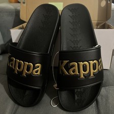 Kappa Slides Black Gold Adam 9 Size 6 Unisex