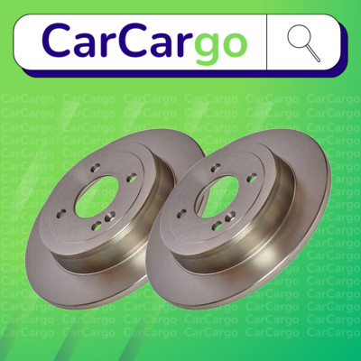 Premium Solid Rear Brake Discs Pair Hyundai Solaris 1.6 2017-2024 262 mm