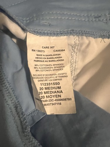 LEE LADIES PLUS LIGHT BLUE ELASTIC WAIST SHORTS SIZE 20M NEW - Picture 14 of 14