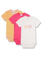3-Pack Body 1/2 Sleeve Fish, White-Pink Striped By Sanetta Size 62+80
