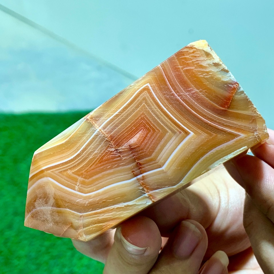 182G Natural and beautiful agate obelisk crystal tower for healing eBay