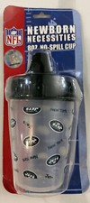 NFL NY Jets 8oz No-Spill Sippie Cup Clear With Jets Logo  Dark Green Top