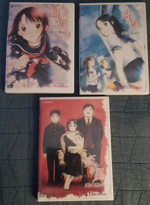 Koi Kaze Vol. 1, 2 & 3 Anime DVD The Reunion, Budding Attraction, The Decision