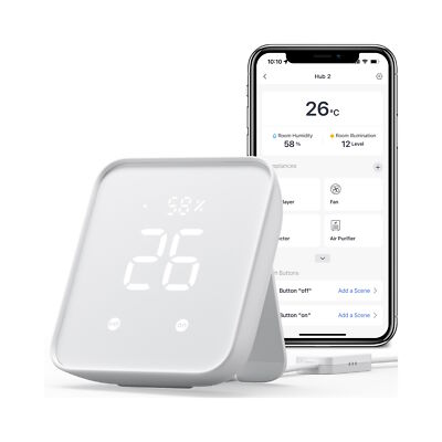 SwitchBot Hub 2 Smart Home Fernbedienung Thermometer Button Wifi-Zentrale Matter