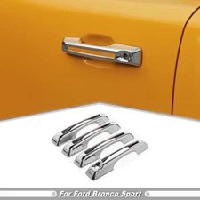 For 2021-2024 Ford Bronco Sport Chrome Exterior Door Handles Cover Trim 4PCS
