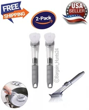 Dish Brush with Soap Dispenser Scrubber Kitchen Scrub Pots Pans (Pack of 2)