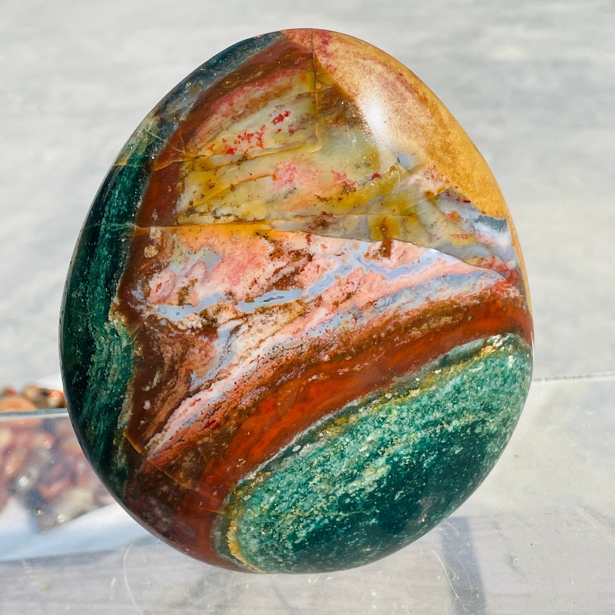 1360g Natural Colourful Ocean Jasper Crystal Polished Display
