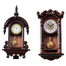 Miniaturuhr 1/12 Puppenhaus Pendeluhr Modell Römische Wanduhr Aus Legierung