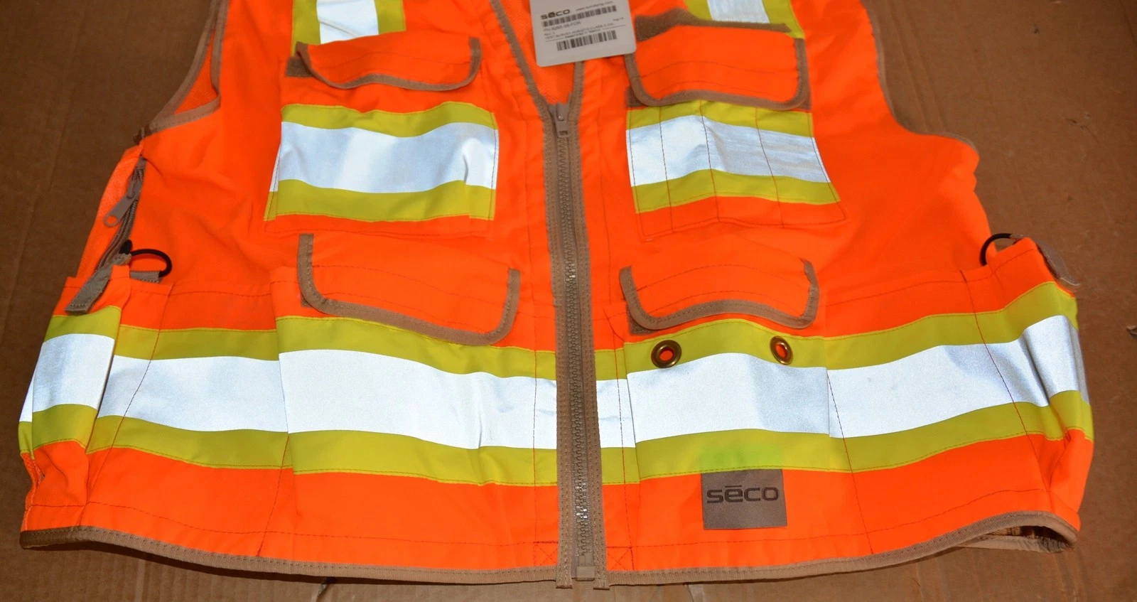 SECO 8265 58 XXL Safety Vest Large Survey ANSI ISEA Class 2 High Visibility - product detail image 3