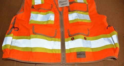 SECO 8265 58 XXL Safety Vest Large  Survey ANSI ISEA Class 2 High Visibility image 3