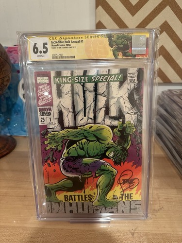 Incredible Hulk-King Size Special Annual 1 CGC 6.5 SS weiß signiert Jim Steranko