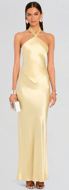 Satin Halter Dresses for Women for sale | eBay