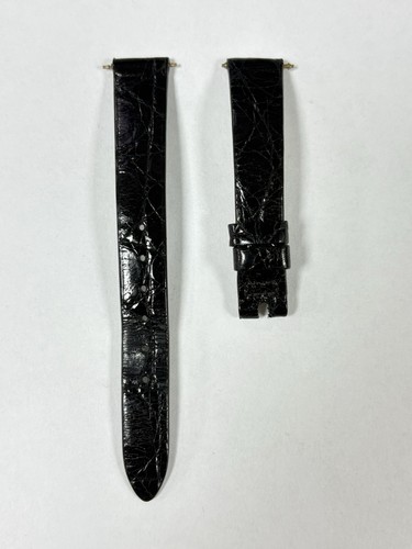 Authentic Piaget Black Genuine Crocodile Watch Band 12mm