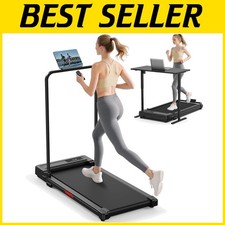 Compact Folding Treadmill with Handle Bar