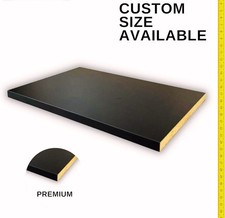 Basics Laminated Black Melamine Shelf Board, 48”L x 12”W, Durable 