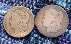 Two Morgan Half Dollars, 1904, & 1890-O,  90% Silver - Worn
