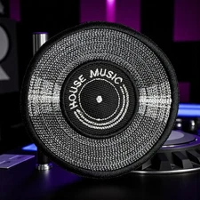 House Music Embroidery Patch 3.90" X 3.90"