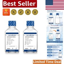 High Purity 0.9 Normal Saline Solution - Sterilized for Research, 1000ml