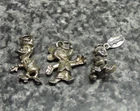 Disneyland Productions Mickey Mouse Donald Duck Dopey Charms Bracelets Sterling