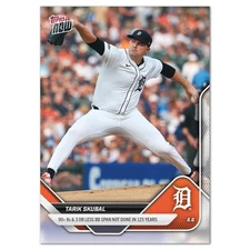 2025 MLB Topps Now Tarik SKUBAL #263 Detroit Tigers 90+ K’s 3 BB Record CY YOUNG