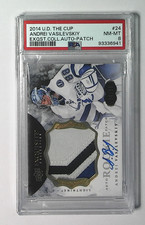 2014 Upper Deck EXQUISITE Andrei Vasilevskiy RC RPA Patch AUTO /88 PSA 8 THE CUP