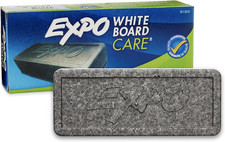 EXPO Dry Erase Soft Pile Block Whiteboard Eraser, 5-1/8 In. X 1-1/2 In. - Whiteb
