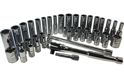 ATD Tools, ATD-1200 - 44PC 1/4'' Drive 6-Point SAE and Metric Pro Socket Set