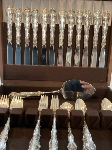 Strasbourg by Gorham Sterling Silver Flatware Place Size Set 12 Service 54 Pcs