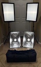 4 Softbox Studio Lighting Kit w/ Stands for Photography/Videography - NO BULBS