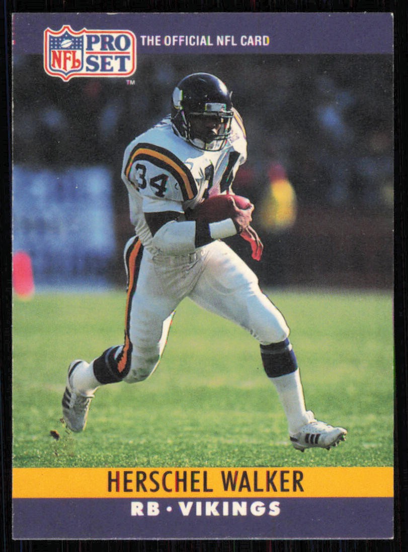 1990 Pro Set FACT Cincinnati #197 Herschel Walker Minnesota Vikings
